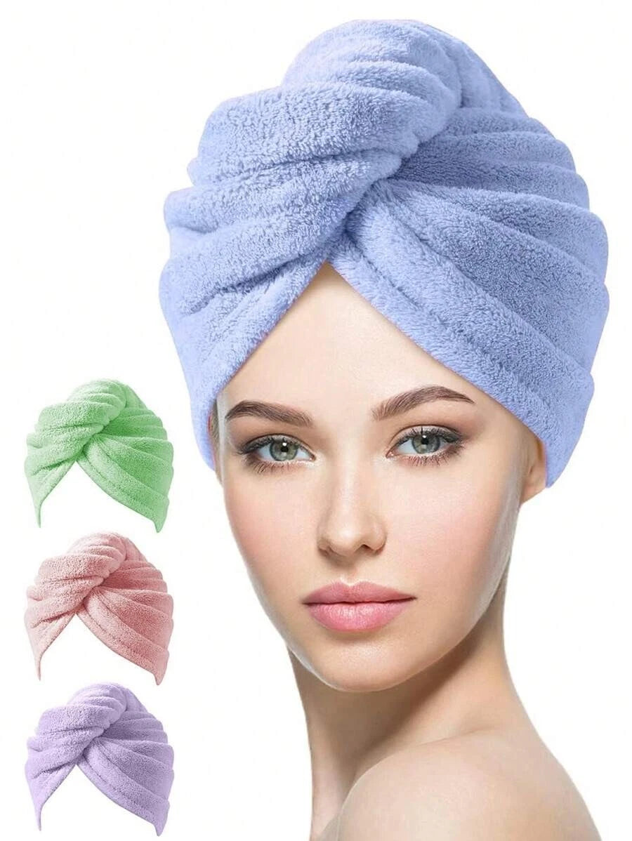 Hair Turban Towel | Microfibre Head Wrap | Quick Dry Drying Bath Shower Hat Cap