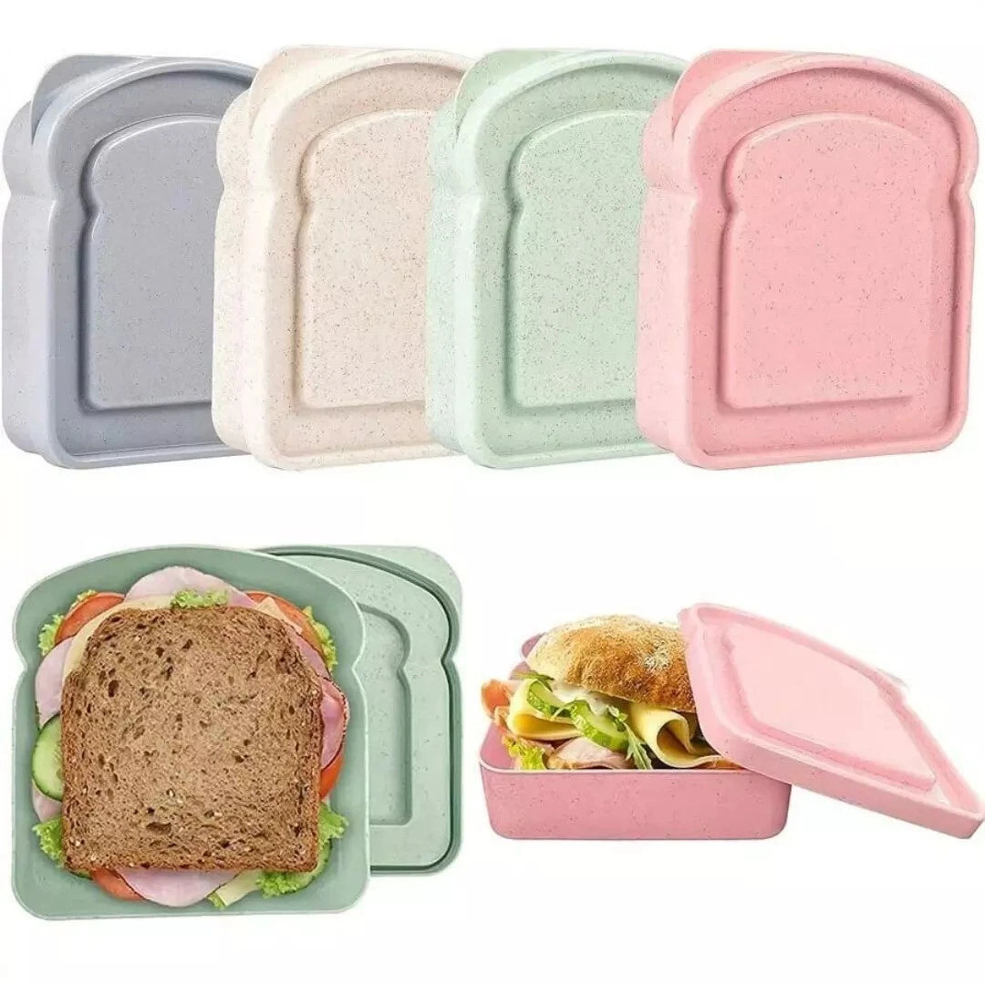 Sandwich Storage Box Bread Lunch Box Food Storage Case Kitchen Reusable Container