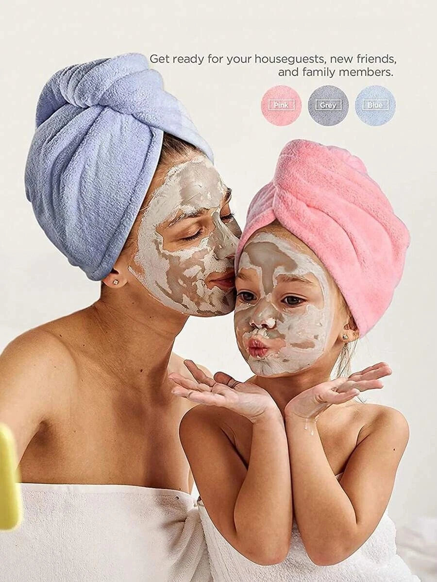 Hair Turban Towel | Microfibre Head Wrap | Quick Dry Drying Bath Shower Hat Cap