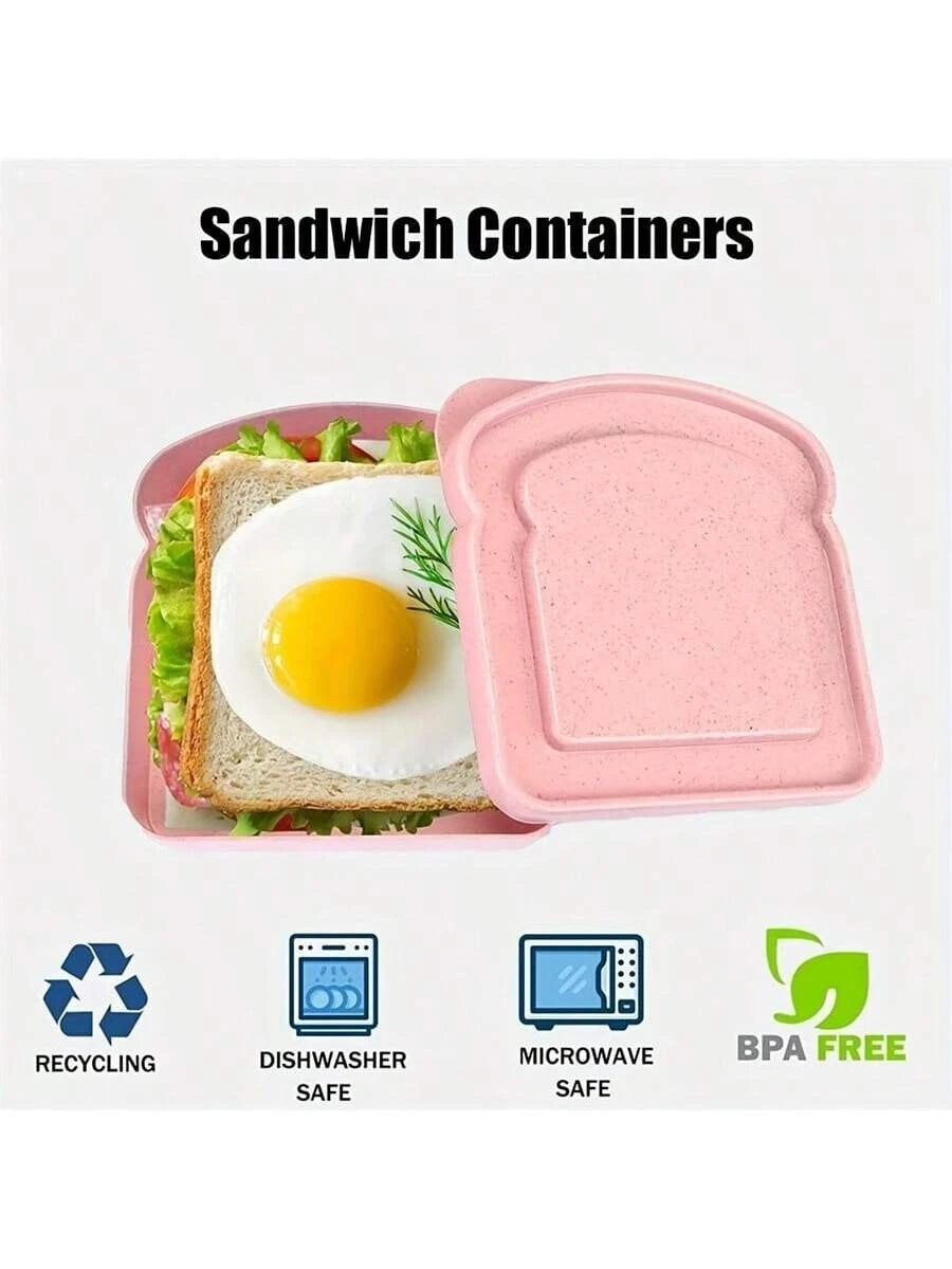 Sandwich Storage Box Bread Lunch Box Food Storage Case Kitchen Reusable Container