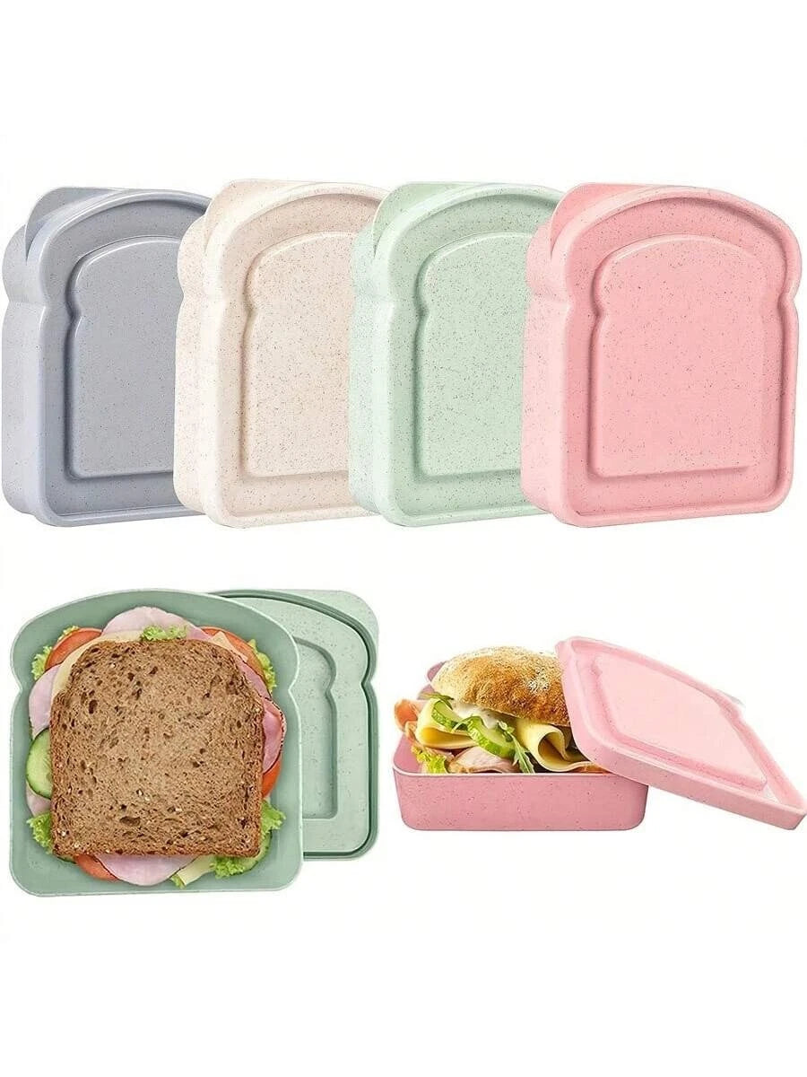 Sandwich Storage Box Bread Lunch Box Food Storage Case Kitchen Reusable Container